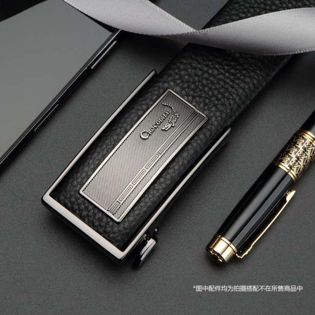 Signature Black Leather Belt A13012968J01